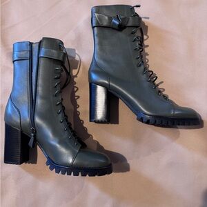 Alexandre Birman Olive Lace Up Boots
